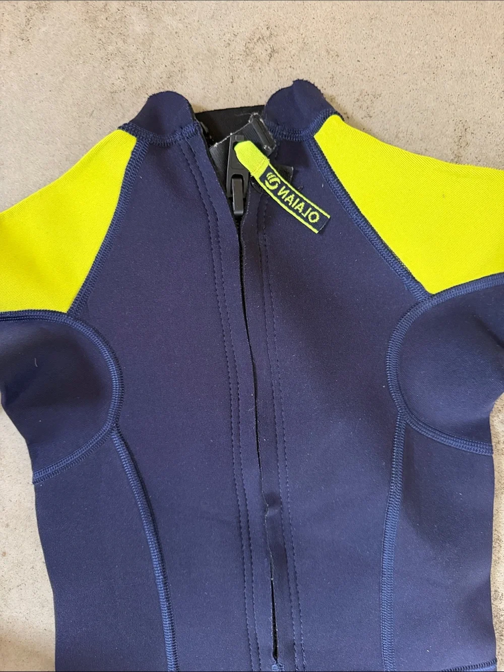 Olian Kids Short Sleeve Rashguard - Navy & Yellow